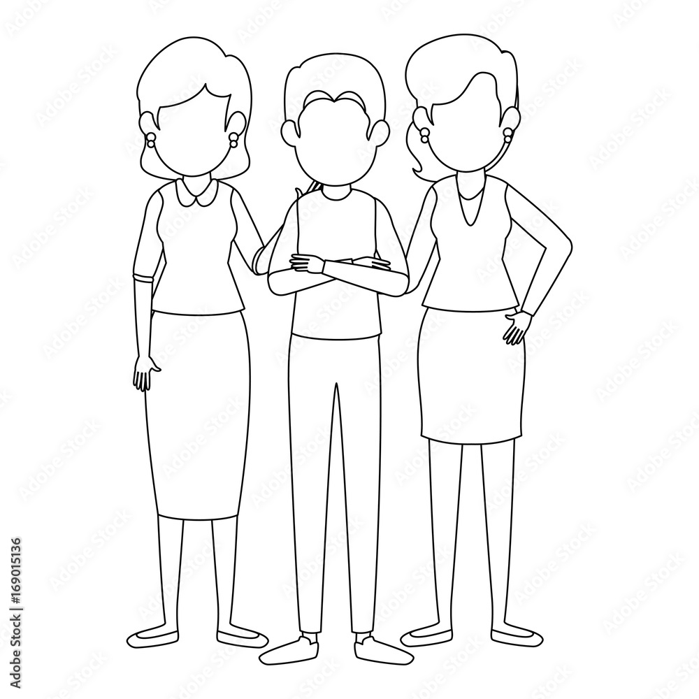 businesspeople standing icon over white background vector illustration businesspeople standing icon over white background vector illustration
