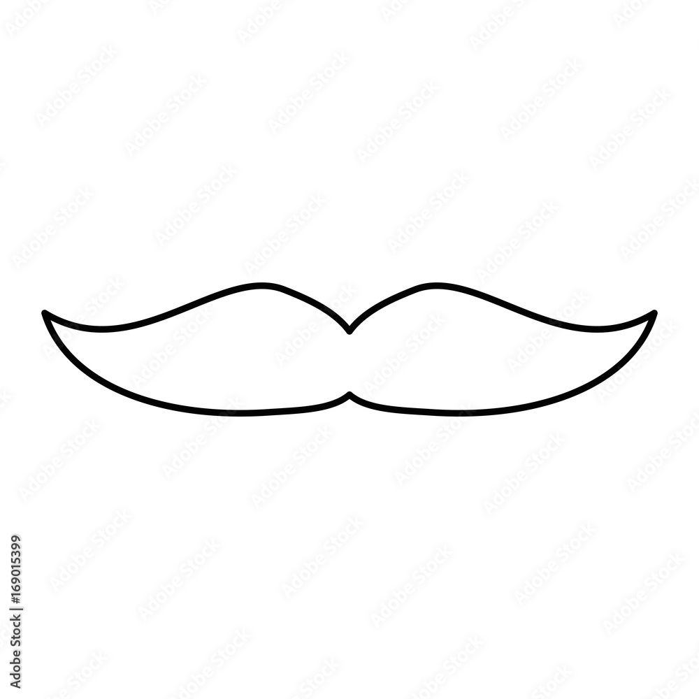 mustache icon over white backgorund vector illustration mustache icon over white backgorund vector illustration