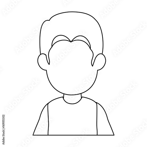 avatar man icon over white background vector illustration