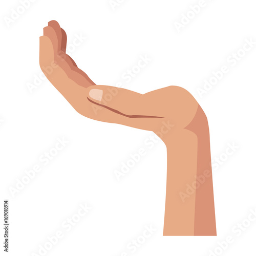 human hand help take in gesturing vector illustration