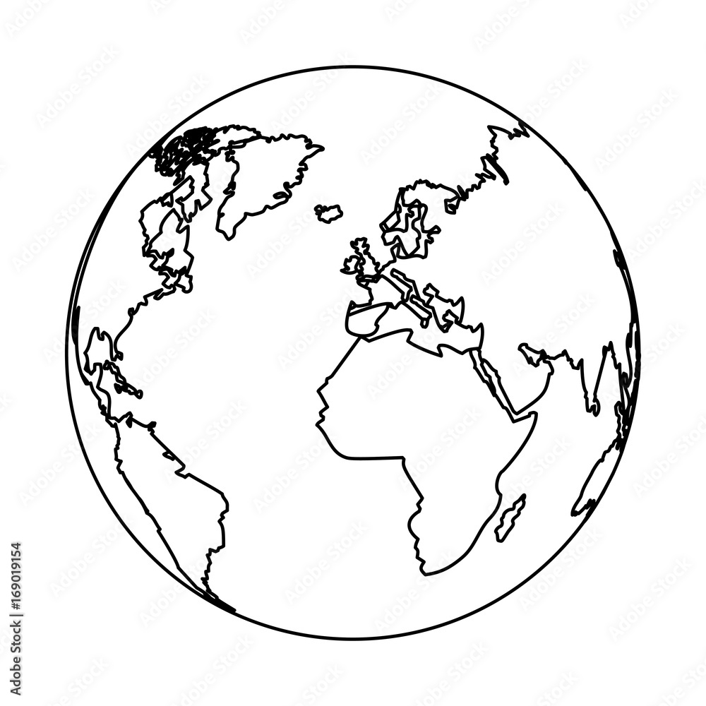 world earth global map continent geography vector illustration world earth global map continent geography vector illustration