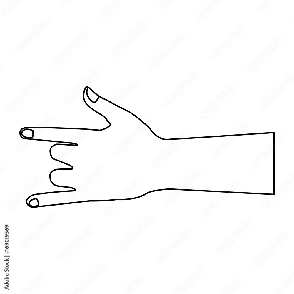 human hand rock and roll gesture icon vector illustration human hand rock and roll gesture icon vector illustration