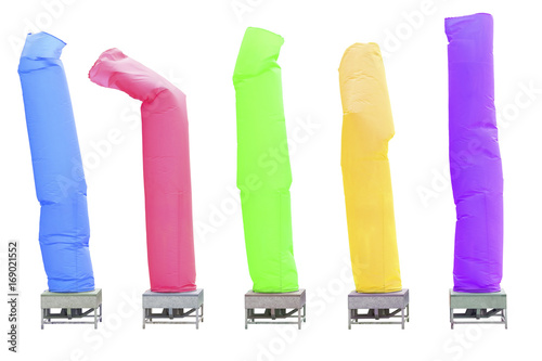 Fotografija Collection of fan blowing balloons in advertising isolated on white background