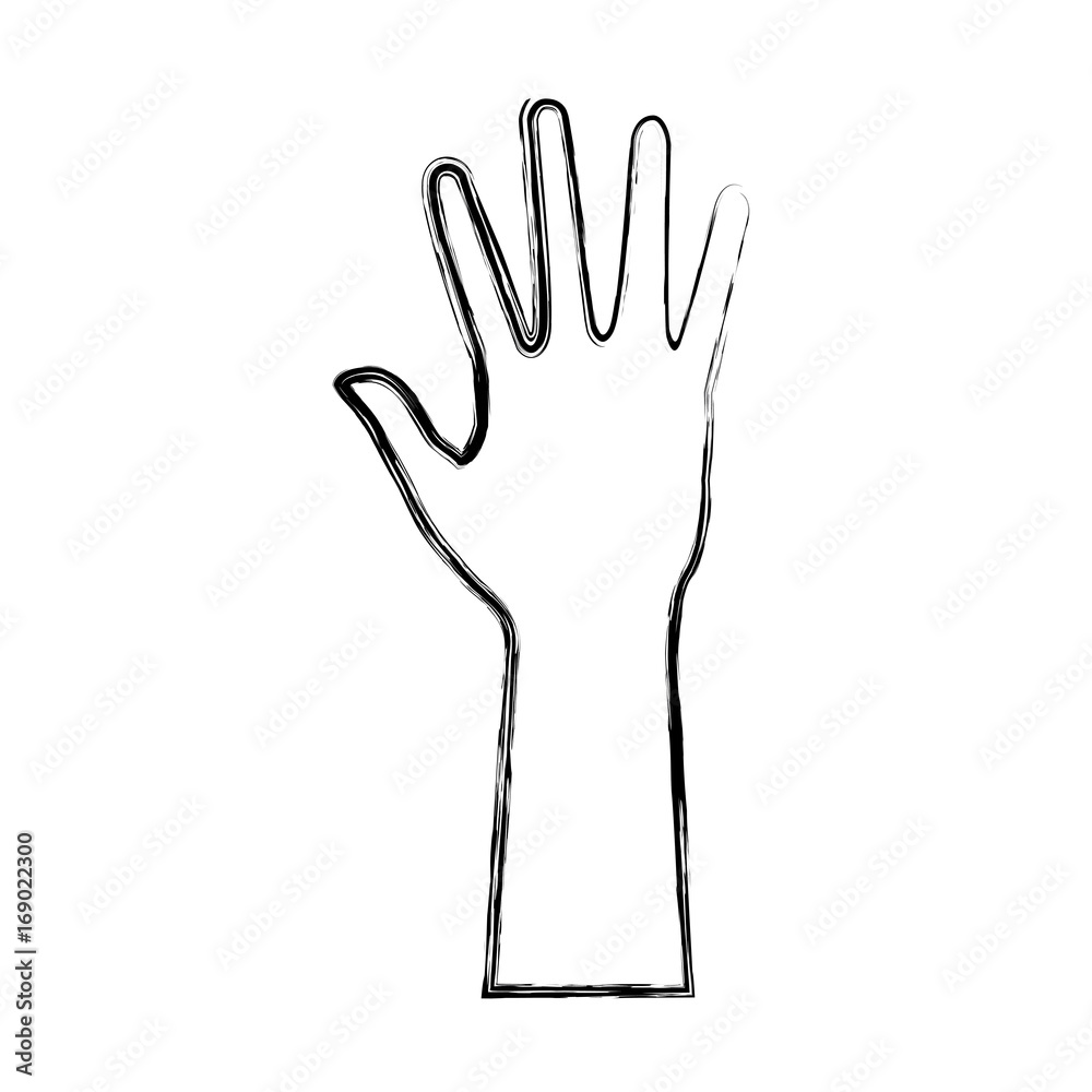 human hand showing five finger icon vector illustration human hand showing five finger icon vector illustration