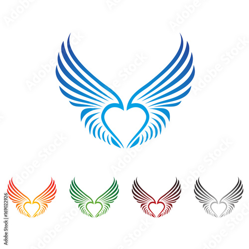 heart wings,  love wing, wings, logo, design, 
