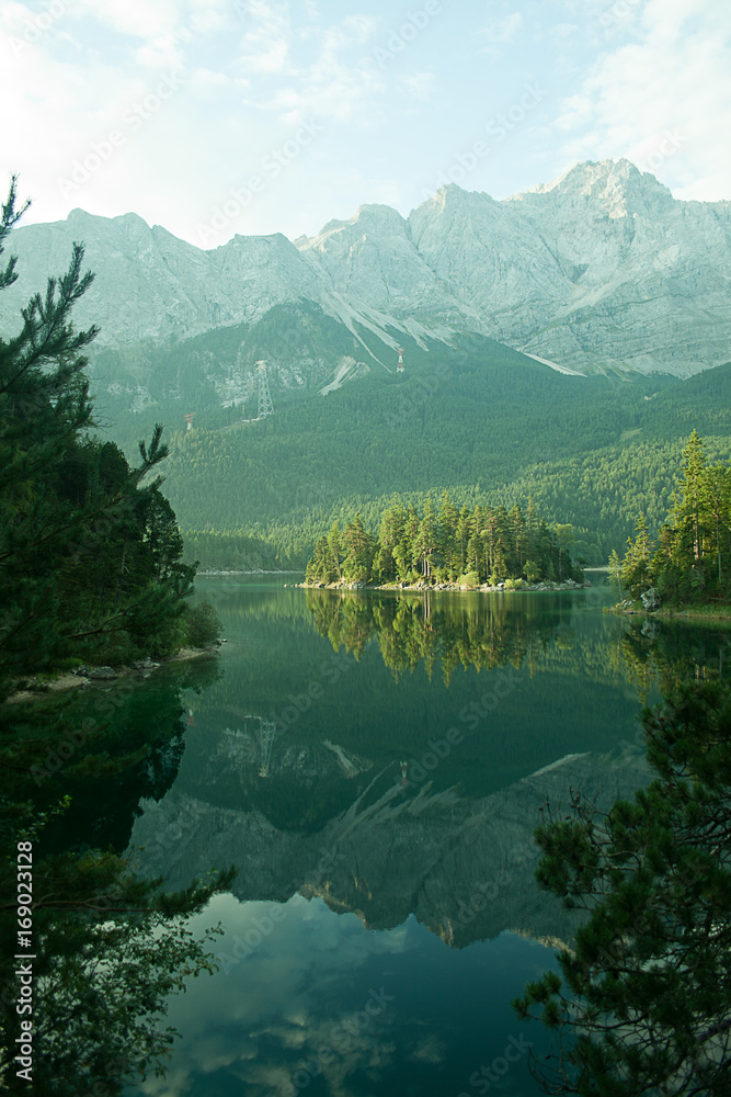 Mountain lake view