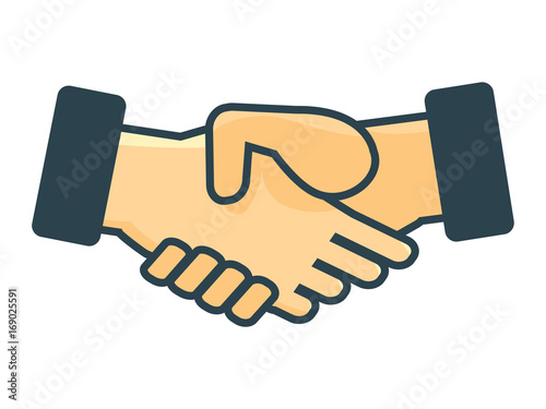  Icon of handshaking, graphic design -Vector Illustration
