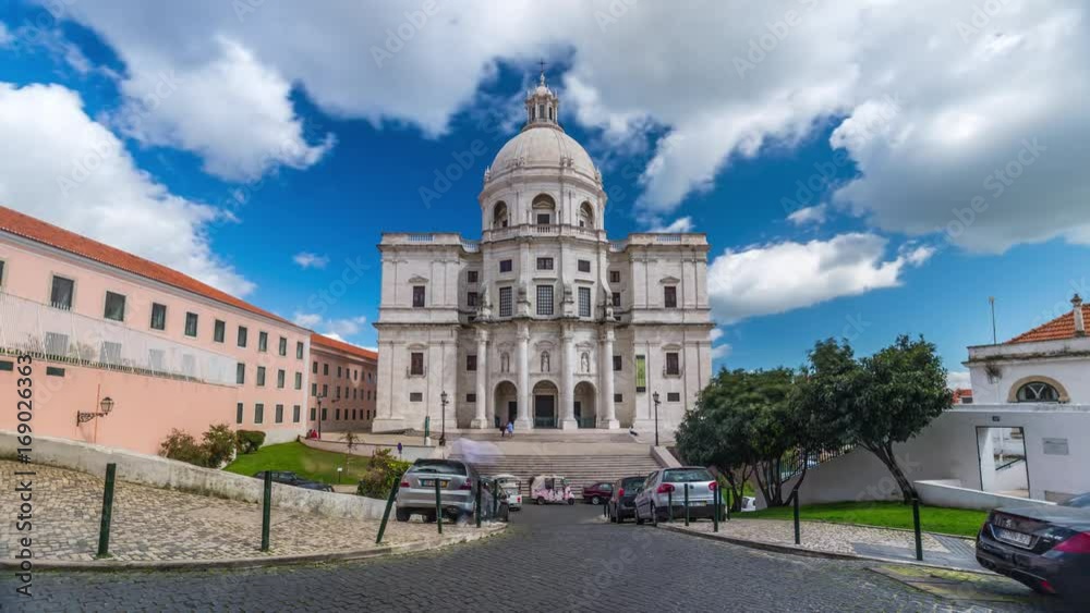 Timelapse of The Church of Santa Engrácia (national pantheon). Lisbon, Portugal. April, 2017 Timelapse of The Church of Santa Engrácia (national pantheon). Lisbon, Portugal. April, 2017