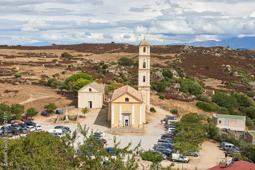 The Church of the Annunciation in Sant Antonino, Corsica Island France