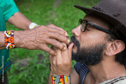 Crop guru and tourist on nature