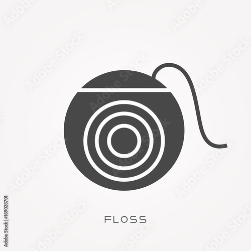 Silhouette icon floss