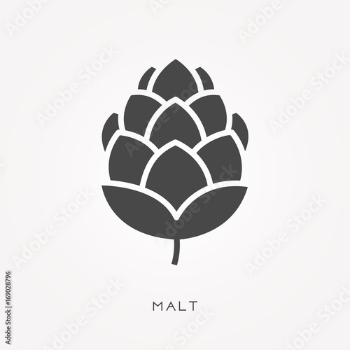 Silhouette icon malt