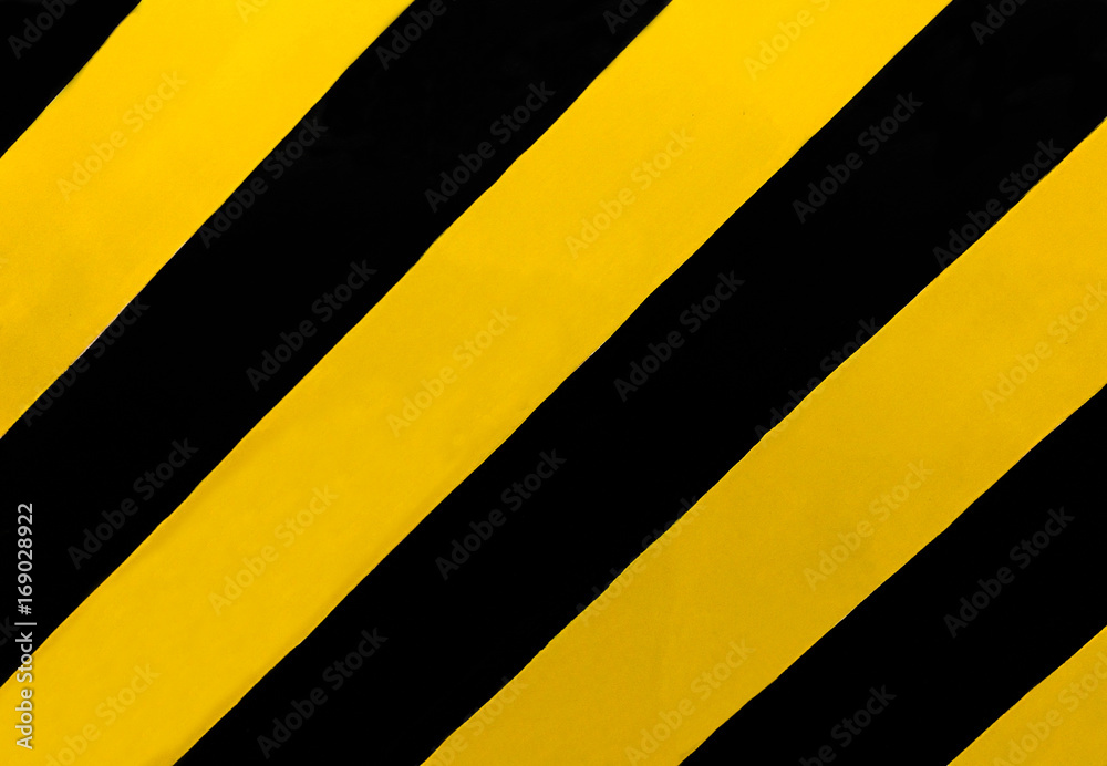 Traffic Sign A Rectangular Sign With Diagonal Yellow And Black Stripes