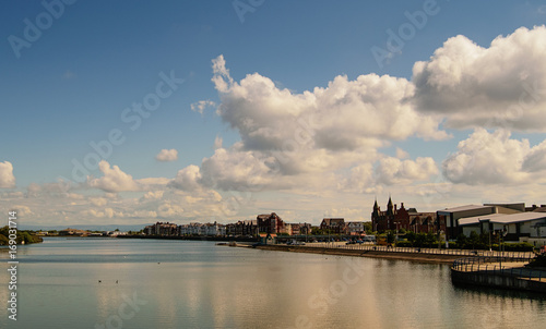 Southport, Britain. Panoramic view from river.