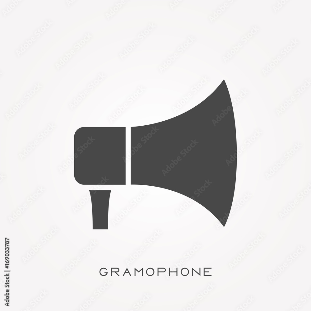 Silhouette icon gramophone Silhouette icon gramophone