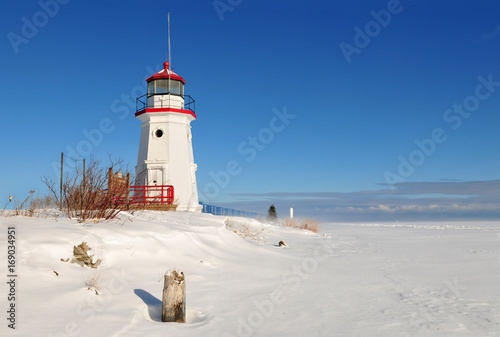 Cheboygan Crib Light is a light that marks the west pier head of the mouth of the Cheboygan River into Lake Huron in Cheboygan, Michigan, USA.