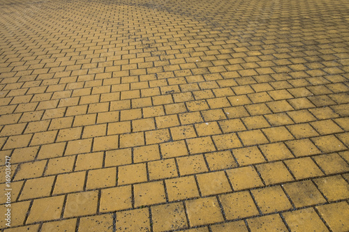 Yellow tile pavement texture pattern