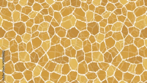 Seamless loop animation background with brown yellow rugged tiles