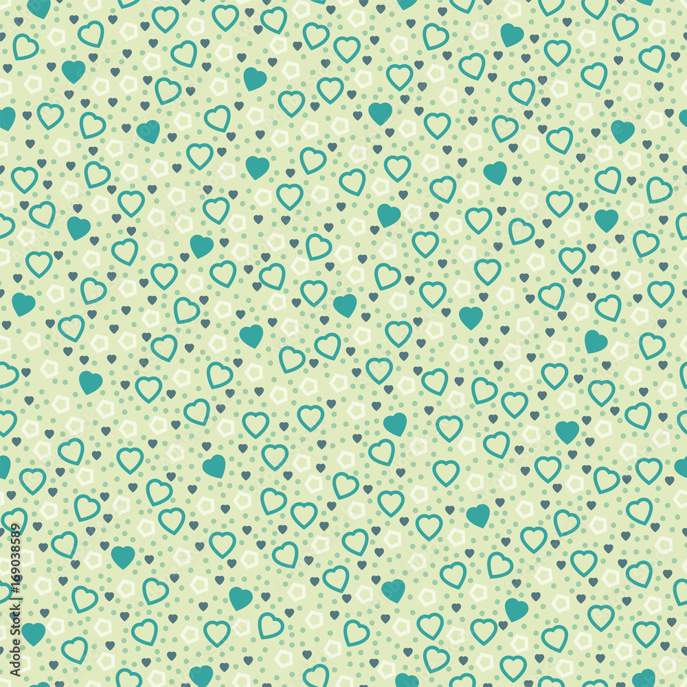 Patten with hearts. Patten with hearts.