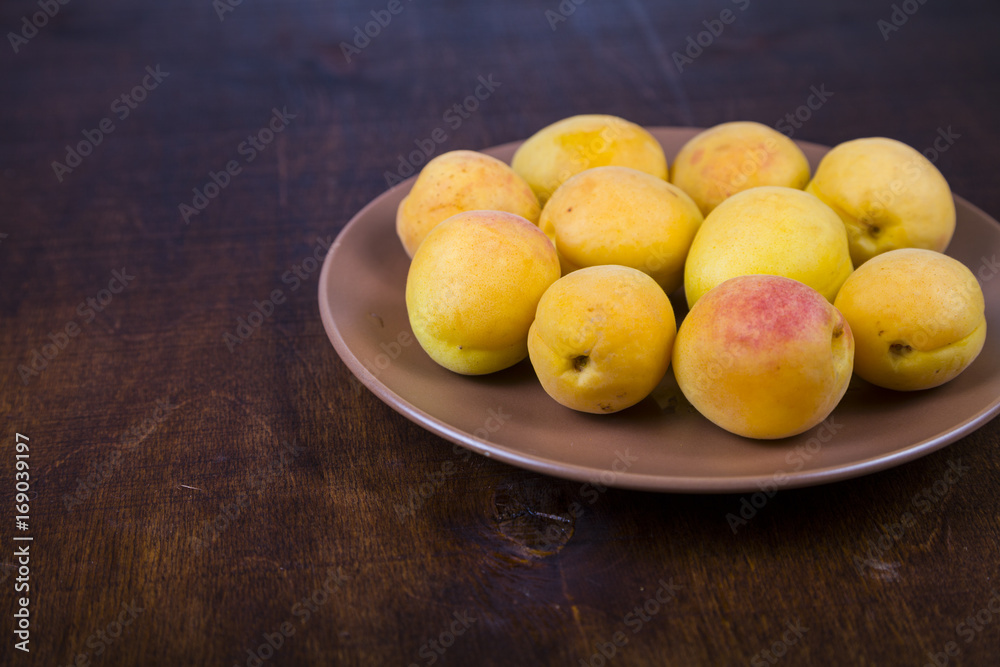 Apricots in a plate