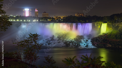 Illuminated Niagara Falls American