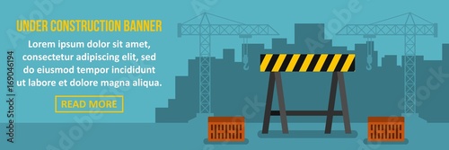 Under construction banner horizontal concept
