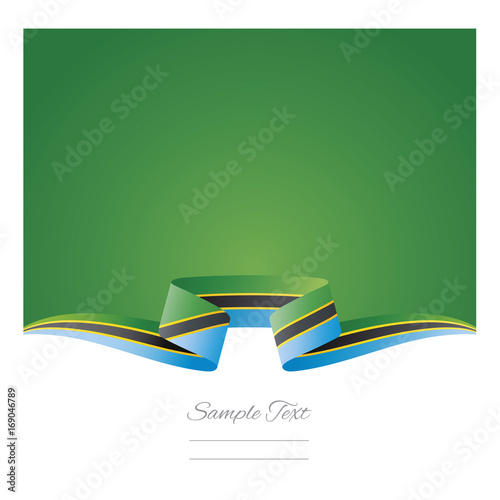 Abstract background Tanzania flag ribbon