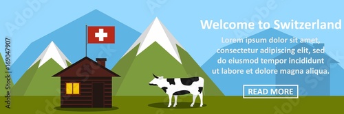 Welcome to switzerland banner horizontal concept