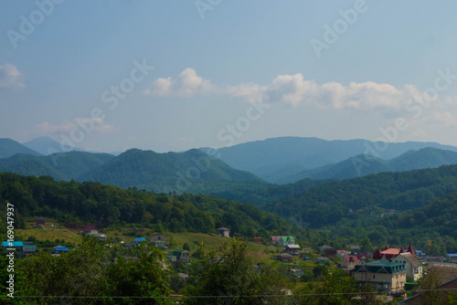 photos of the Caucasus mountains in the afternoon