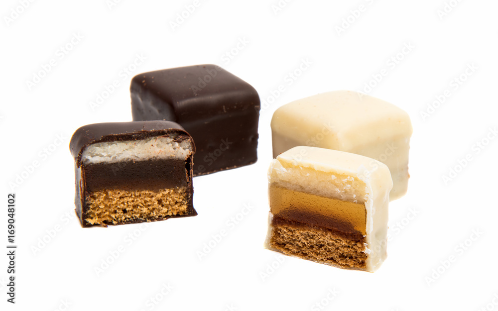 Biscuits in chocolate glaze isolated Biscuits in chocolate glaze isolated