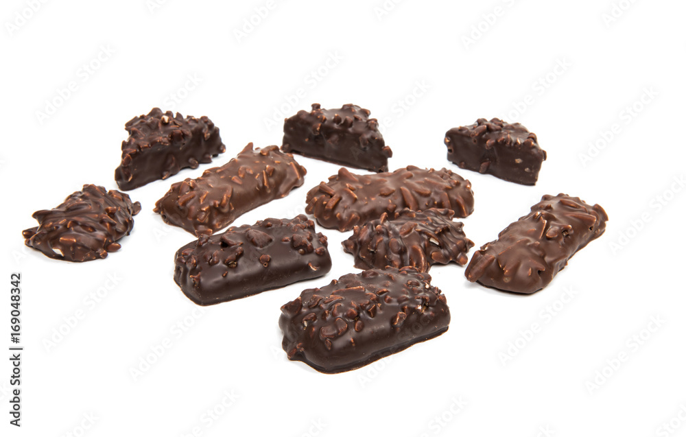 Biscuits in chocolate glaze isolated Biscuits in chocolate glaze isolated
