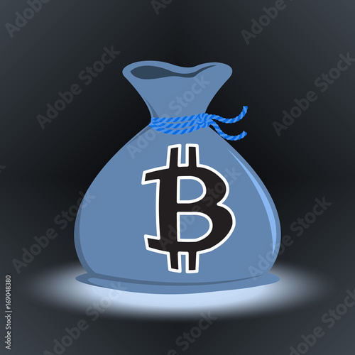 Dark Bitcoin Money Bag