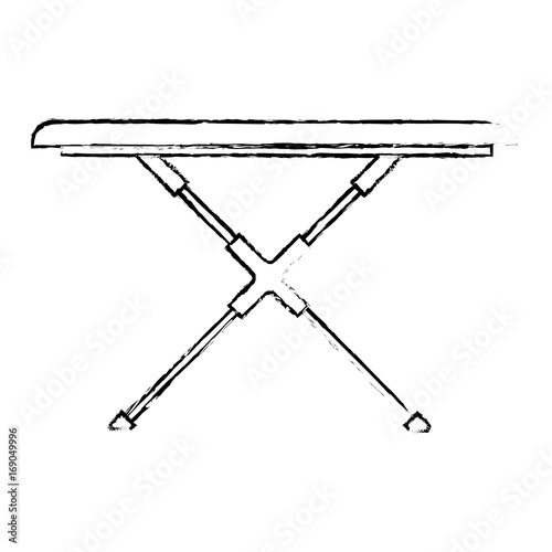 monochrome blurred silhouette of ironing board