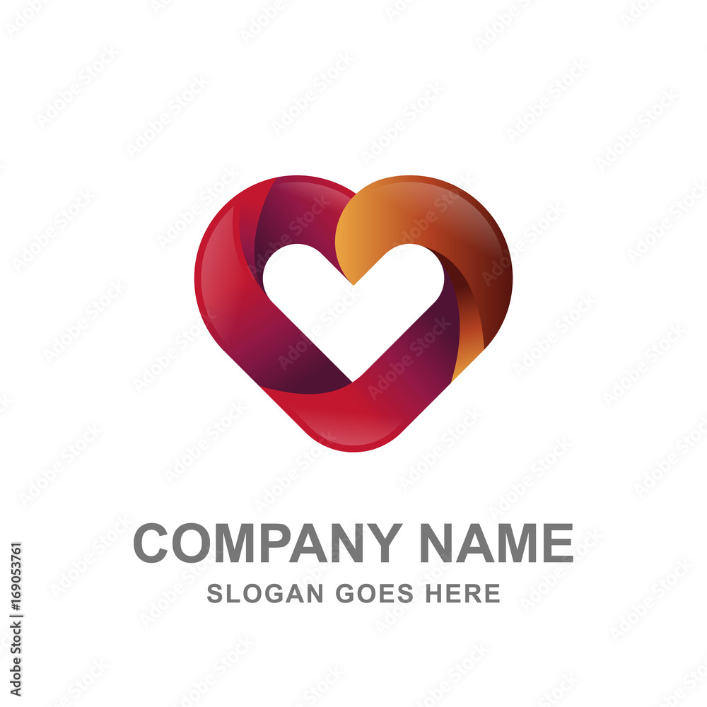 Love Heart Symbol Logo Business Company