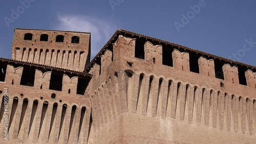 Castle Battlements with Merlons in Montechiarugolo Italy photo