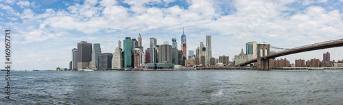 Panorama View of Manhattan Skyline From Brooklyn