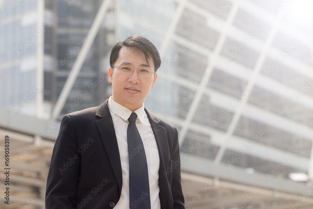 CEO business man smile in city,Copy space CEO business man smile in city,Copy space