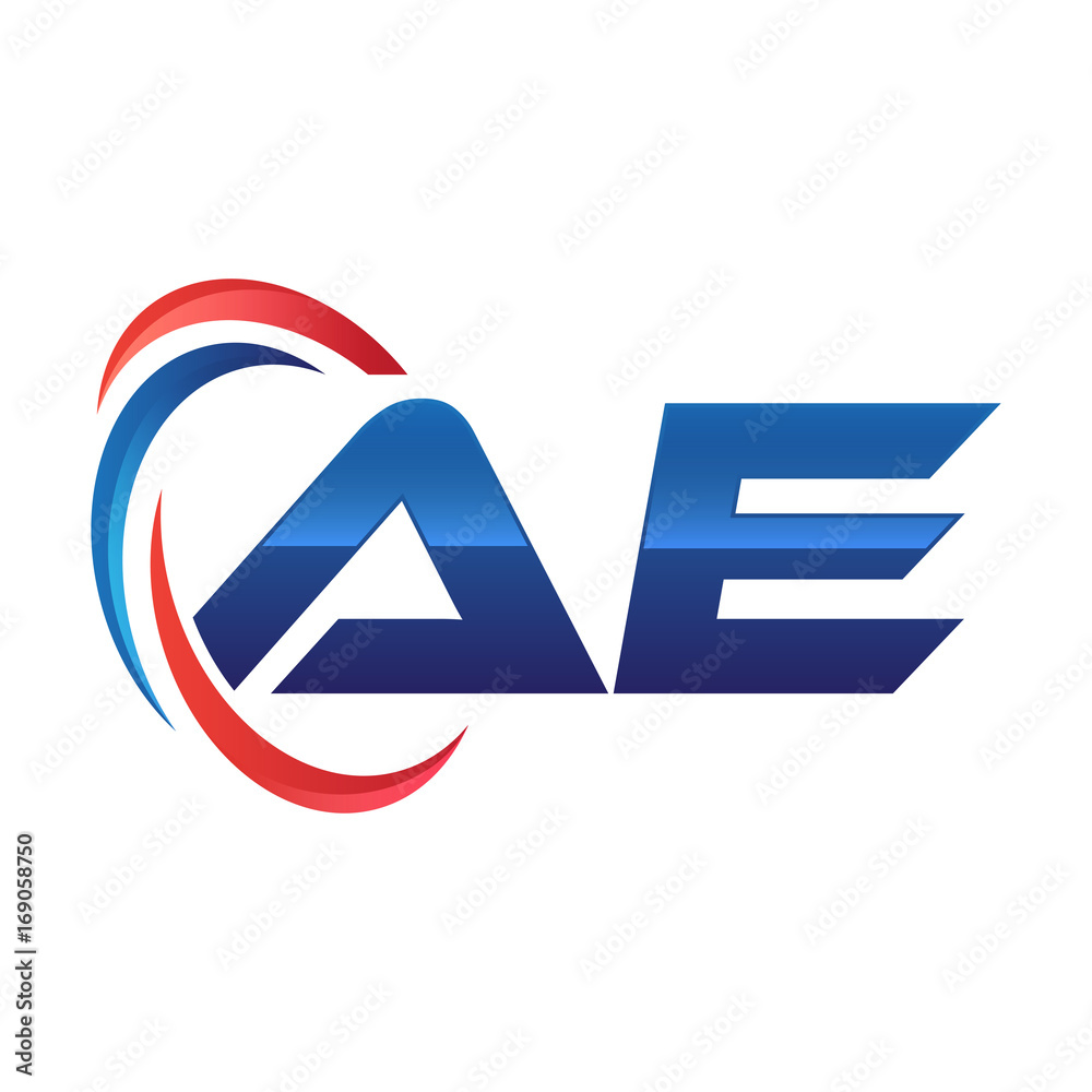 initial letter logo swoosh red blue initial letter logo swoosh red blue
