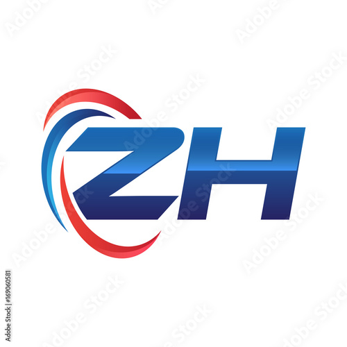 Free Download initial letter logo swoosh red blue - GFXLoad