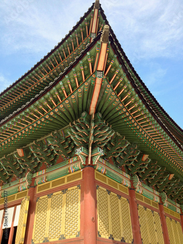 Partial view of the Gyeongbokgung Palace, in South Korea