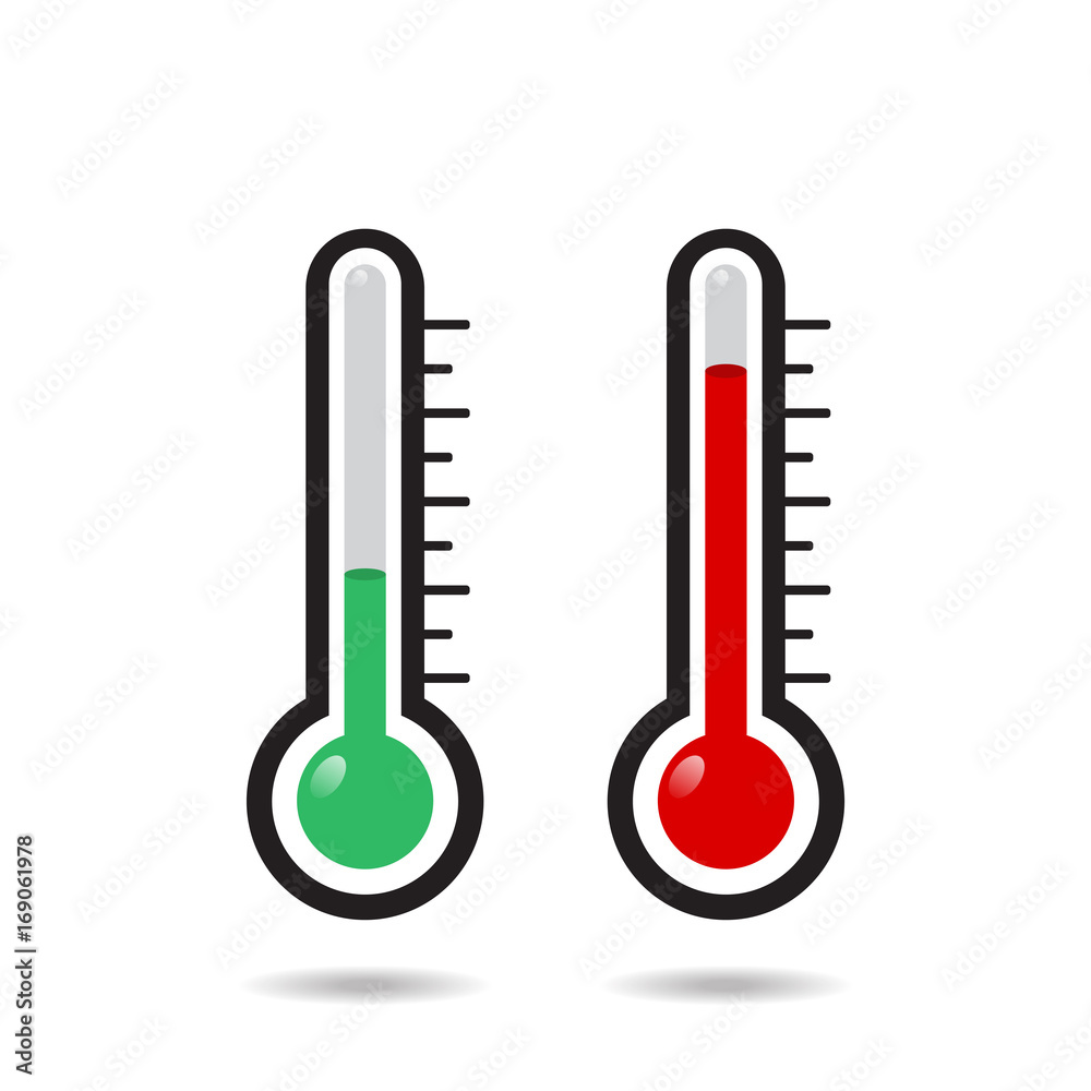 Thermometer icon set Thermometer icon set