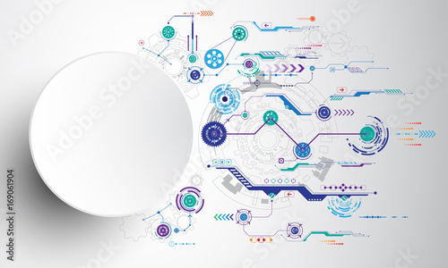 Vector abstract technology concept.