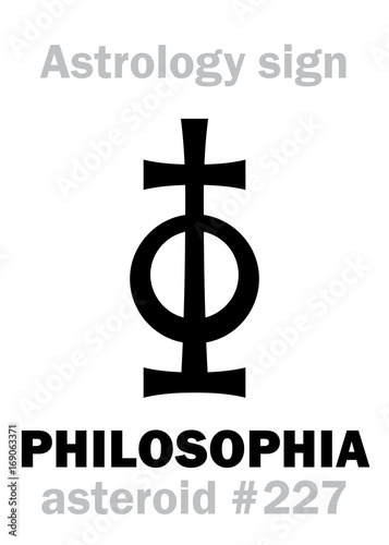 Astrology Alphabet: PHILOSOPHIA, asteroid #227. Hieroglyphics character sign (single symbol).