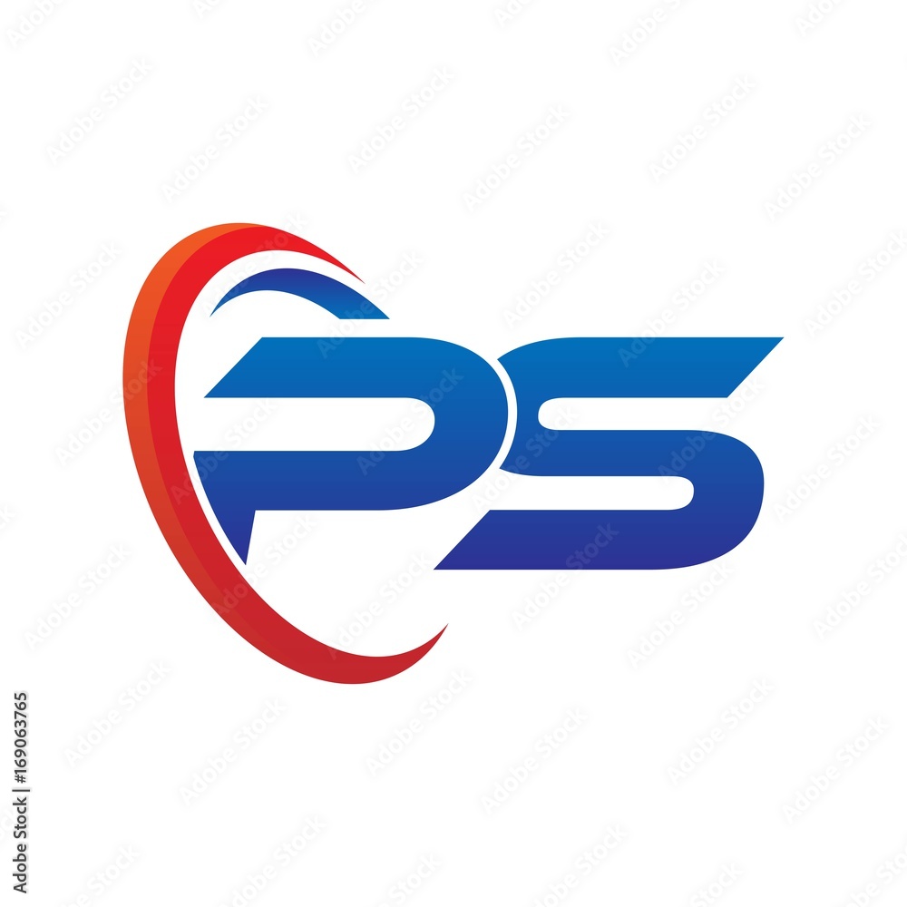 modern dynamic vector initial letters logo pz with circle swoosh red blue