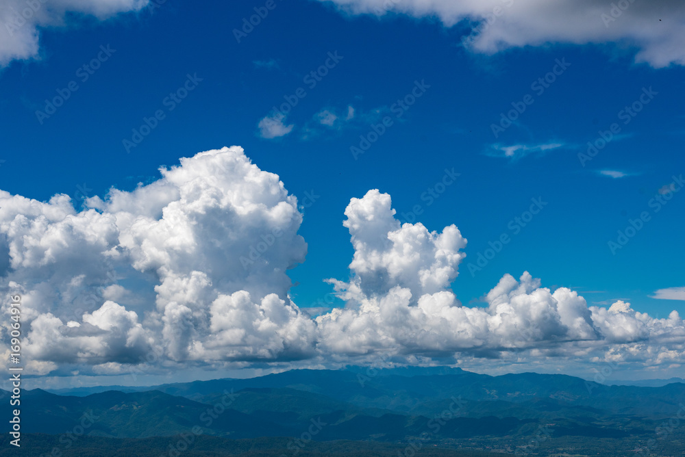 cloud on the blue sky