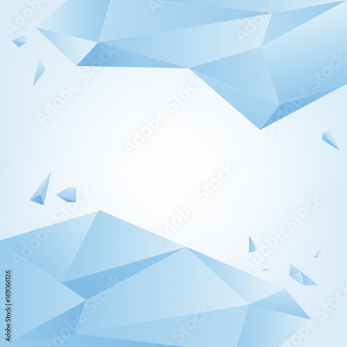 light blue polygon background