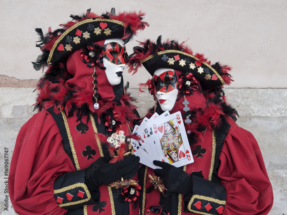 Fototapeta premium ARLEQUINES EN EL CARNAVAL DE VENECIA