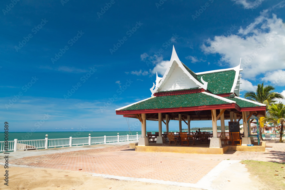 Traditional thai architecture on the beach Traditional thai architecture on the beach