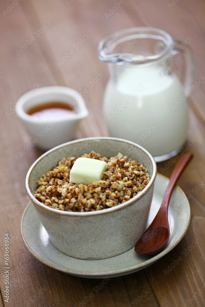 kasha, buckwheat porridge, russian traditional food kasha, buckwheat porridge, russian traditional food