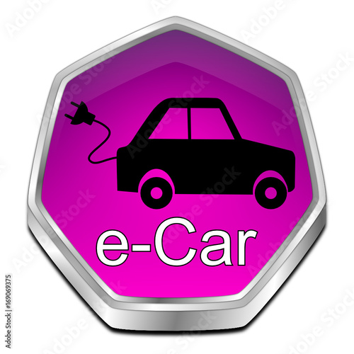 e-Car Button - 3D illustration